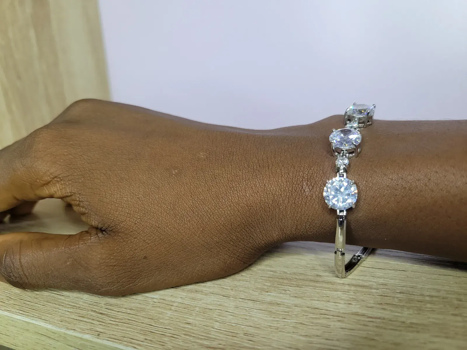 Solitaire Crystal Bangle