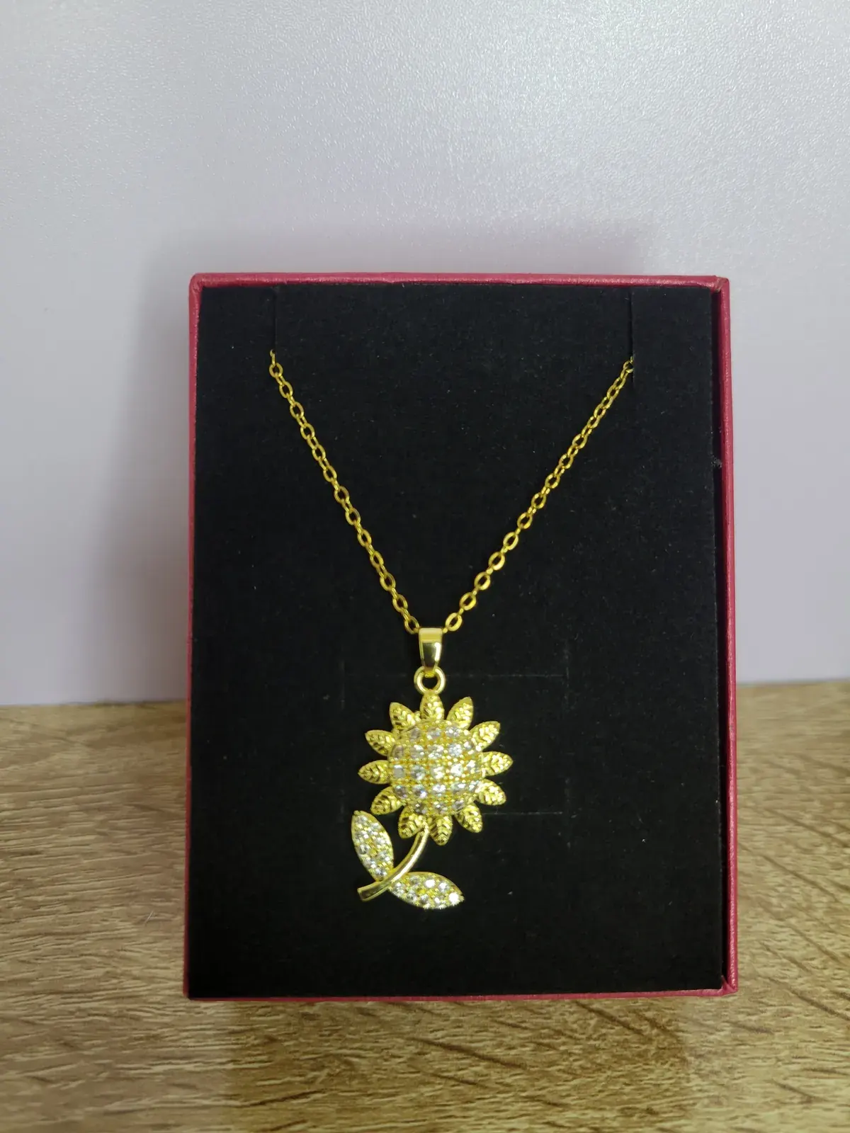 Sunflower Pavé Pendant