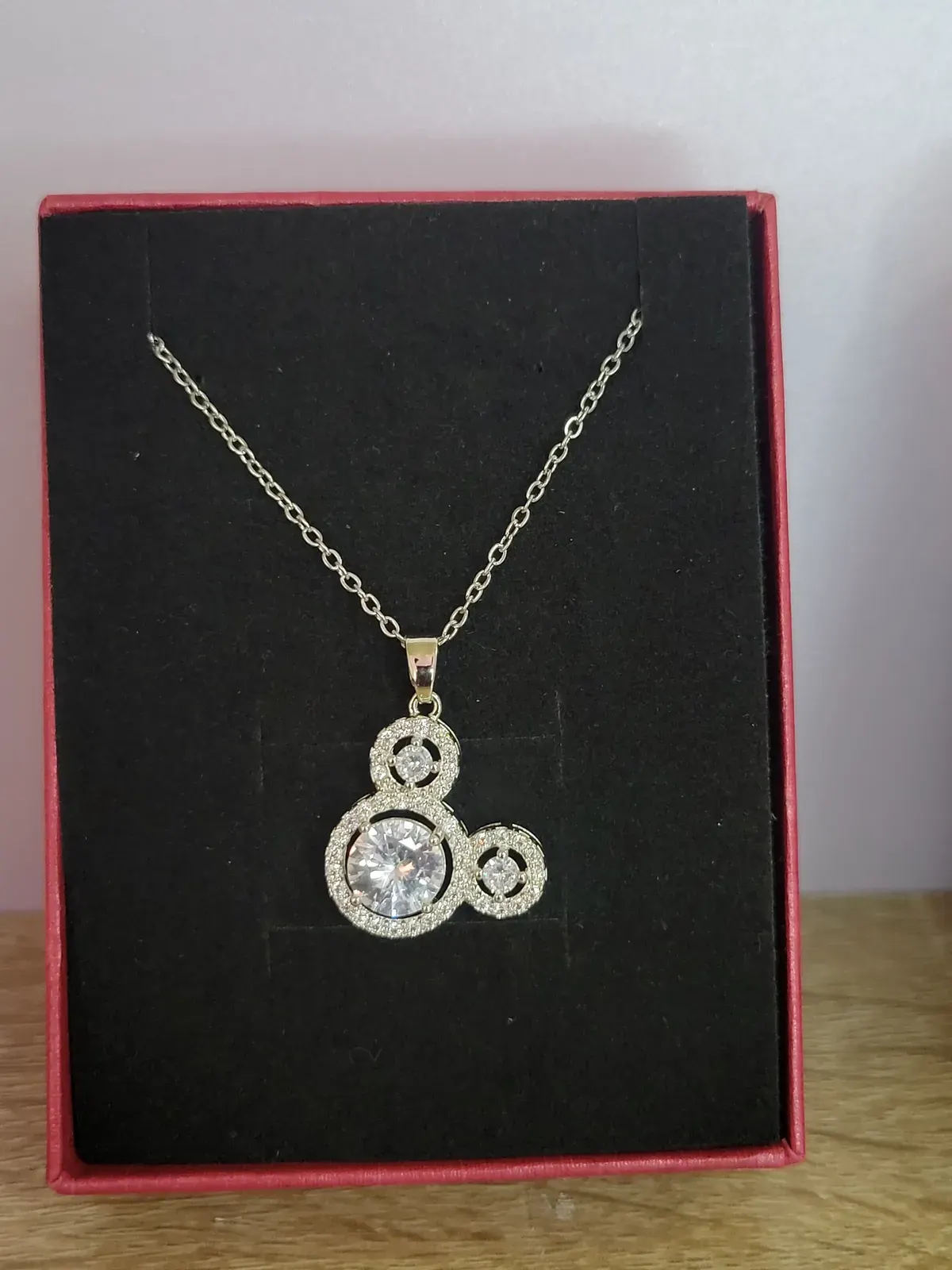 Crystal Trio Halo Pendant