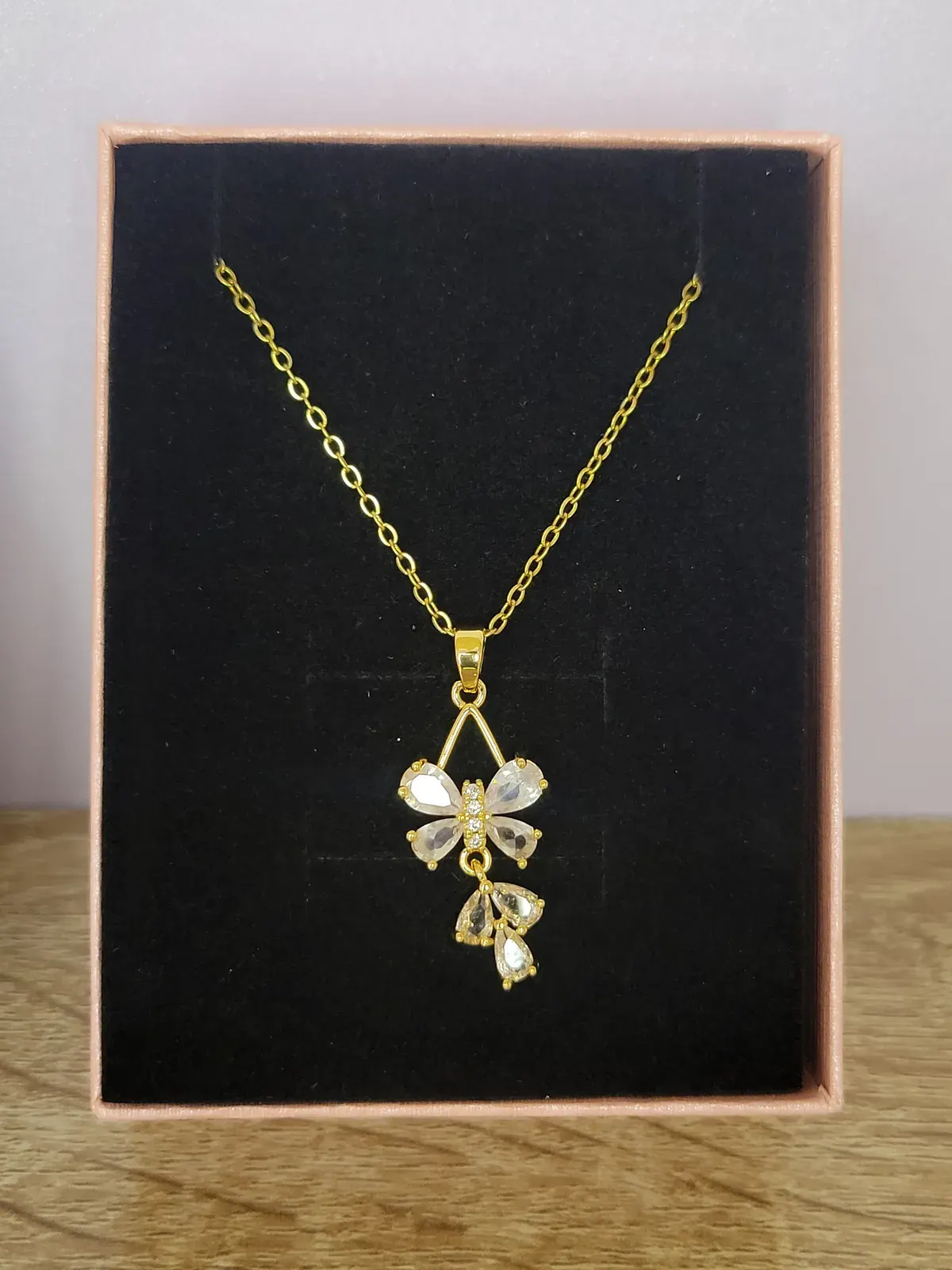 Crystal Bow Pendant