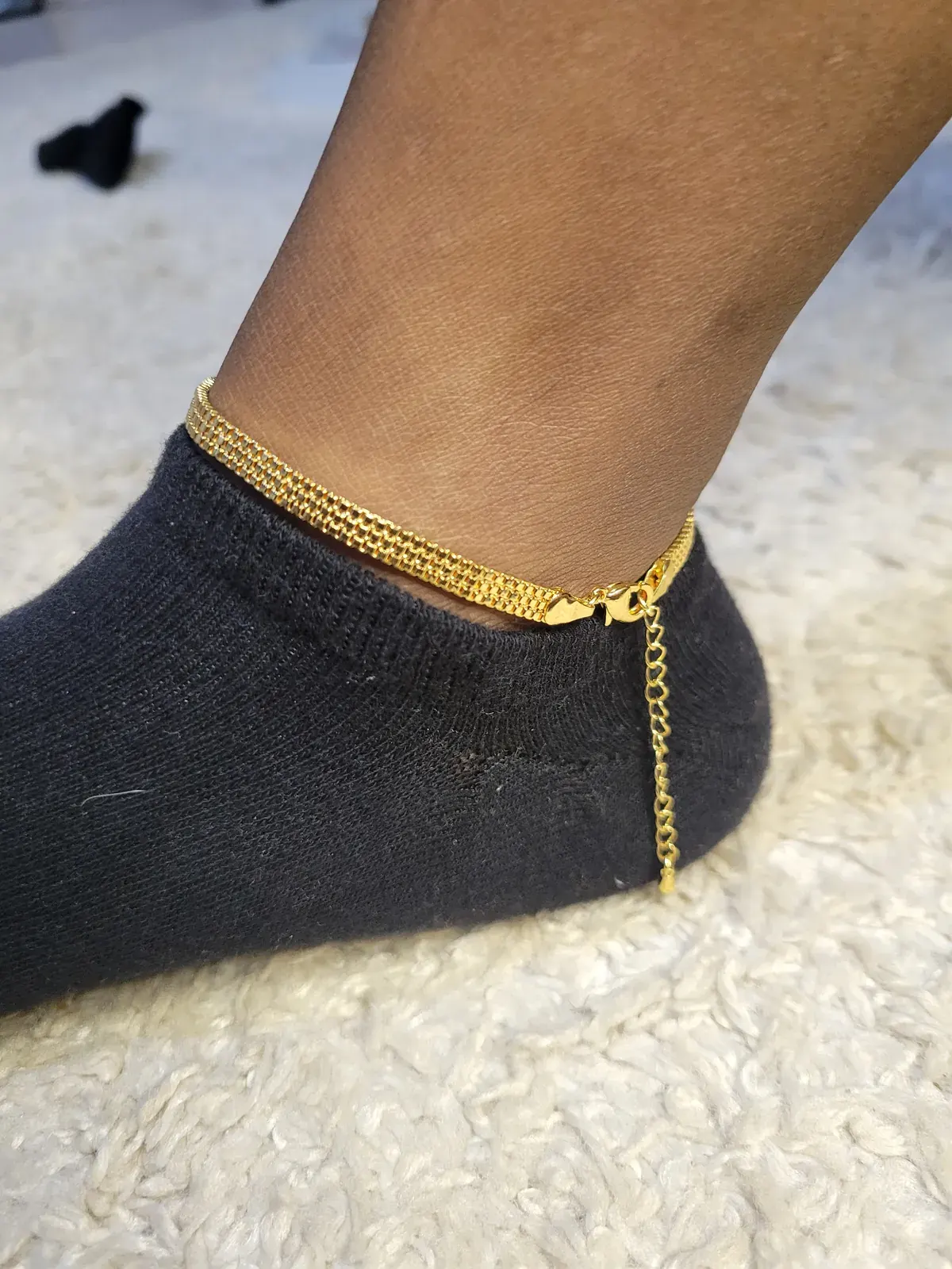 Layered Gold Chain Anklet