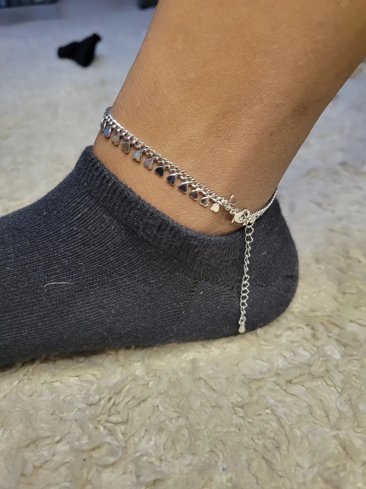 Silver Fringe Anklet