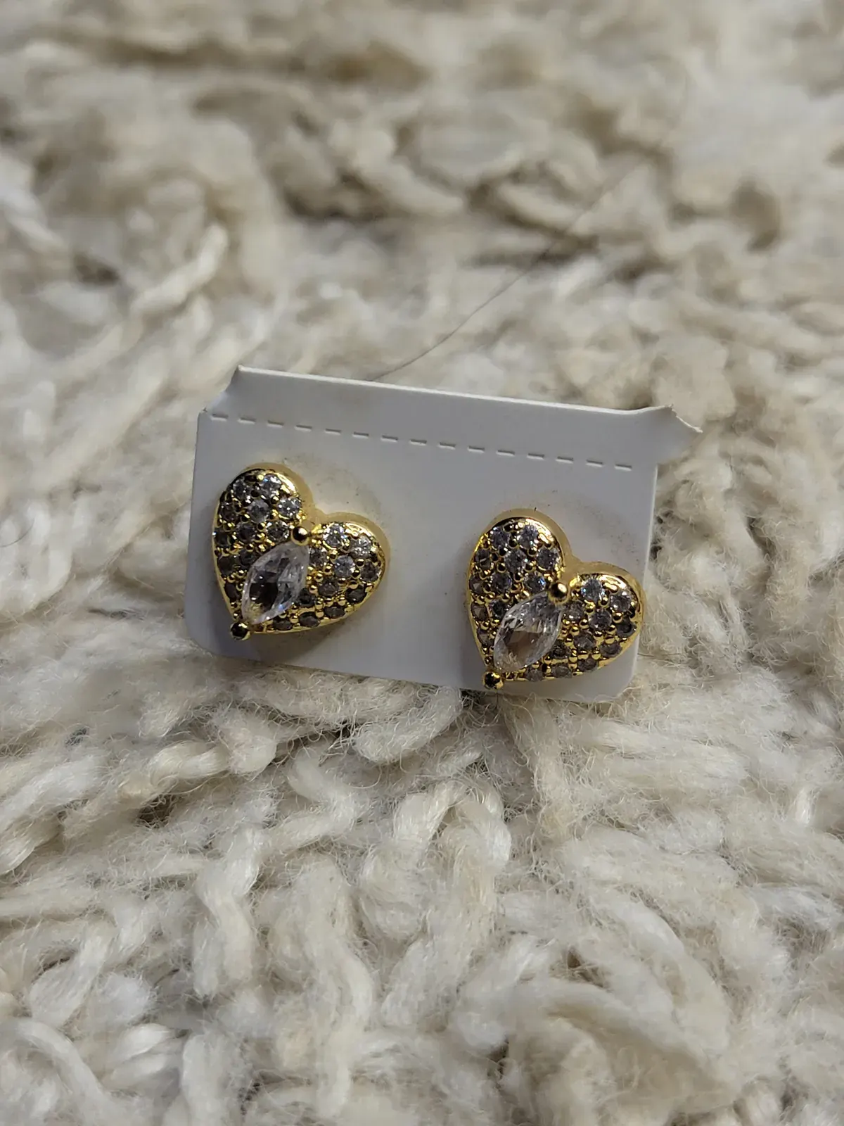Pavé Heart Studs